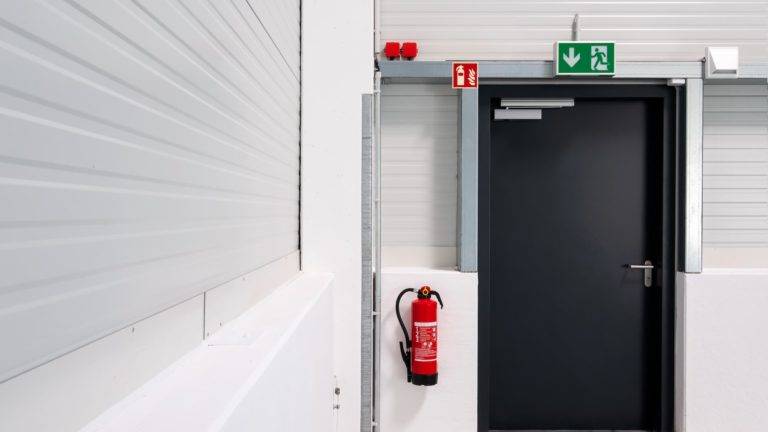 Fire Exit and fire extinguishers