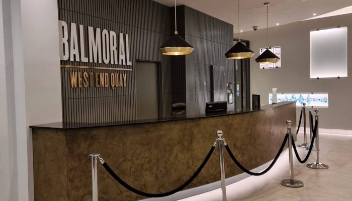 Balmoral apartments lobby desk after